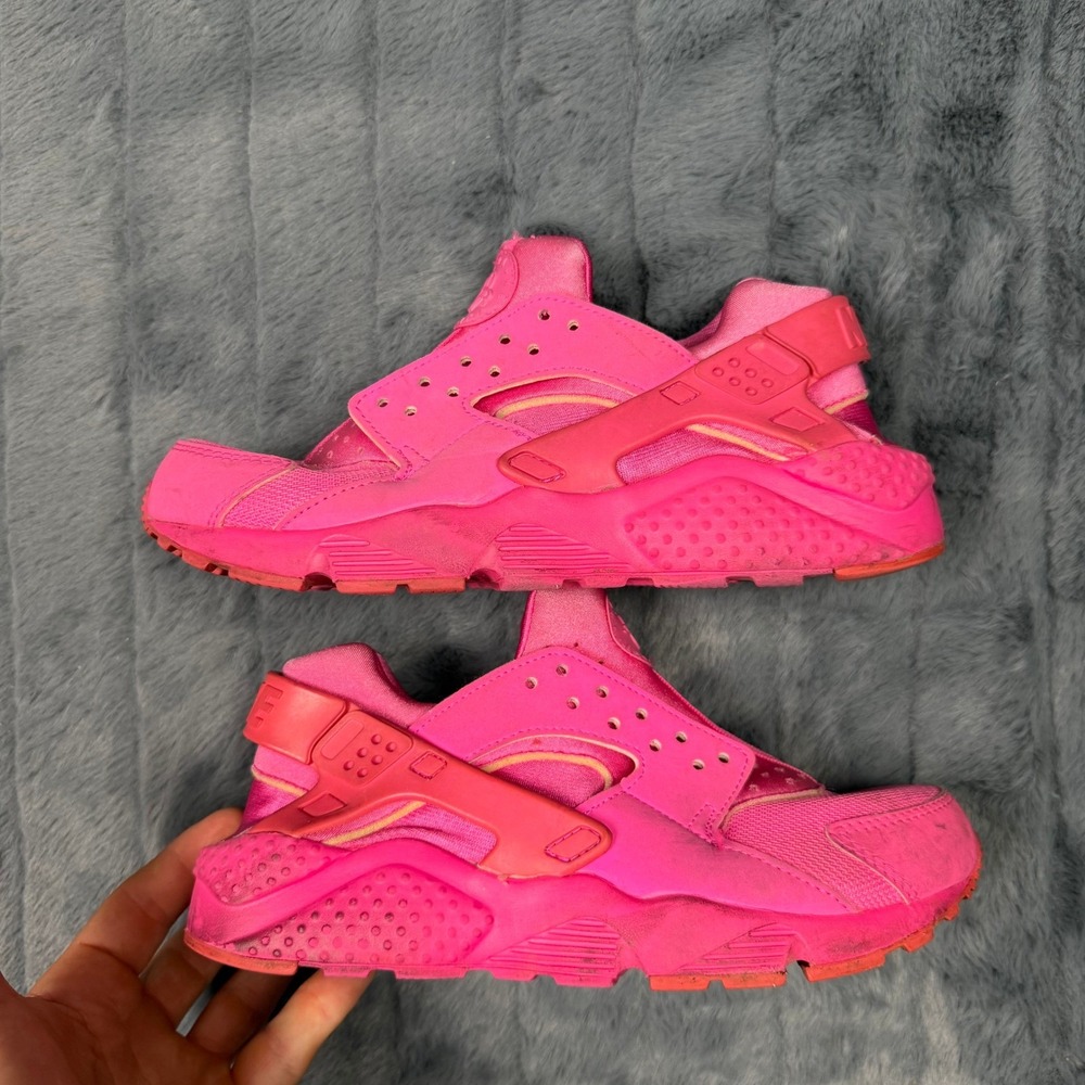 Nike Air Huarache Run Kids Hyper Pink Sneakers 654275-607 Size 5Y